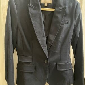 Banana Republic Blue Blazer Structured Suit Jacket